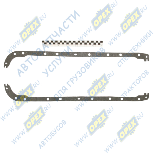 50-1401063-В1 Прокладка С/Ф; L=660; 11отв.ф10/1отв.ф13, маслян.картера (поддона); (2шт.) паронит 1,5мм, МТЗ,ЗИЛ-5301.Бычок Techno Drive